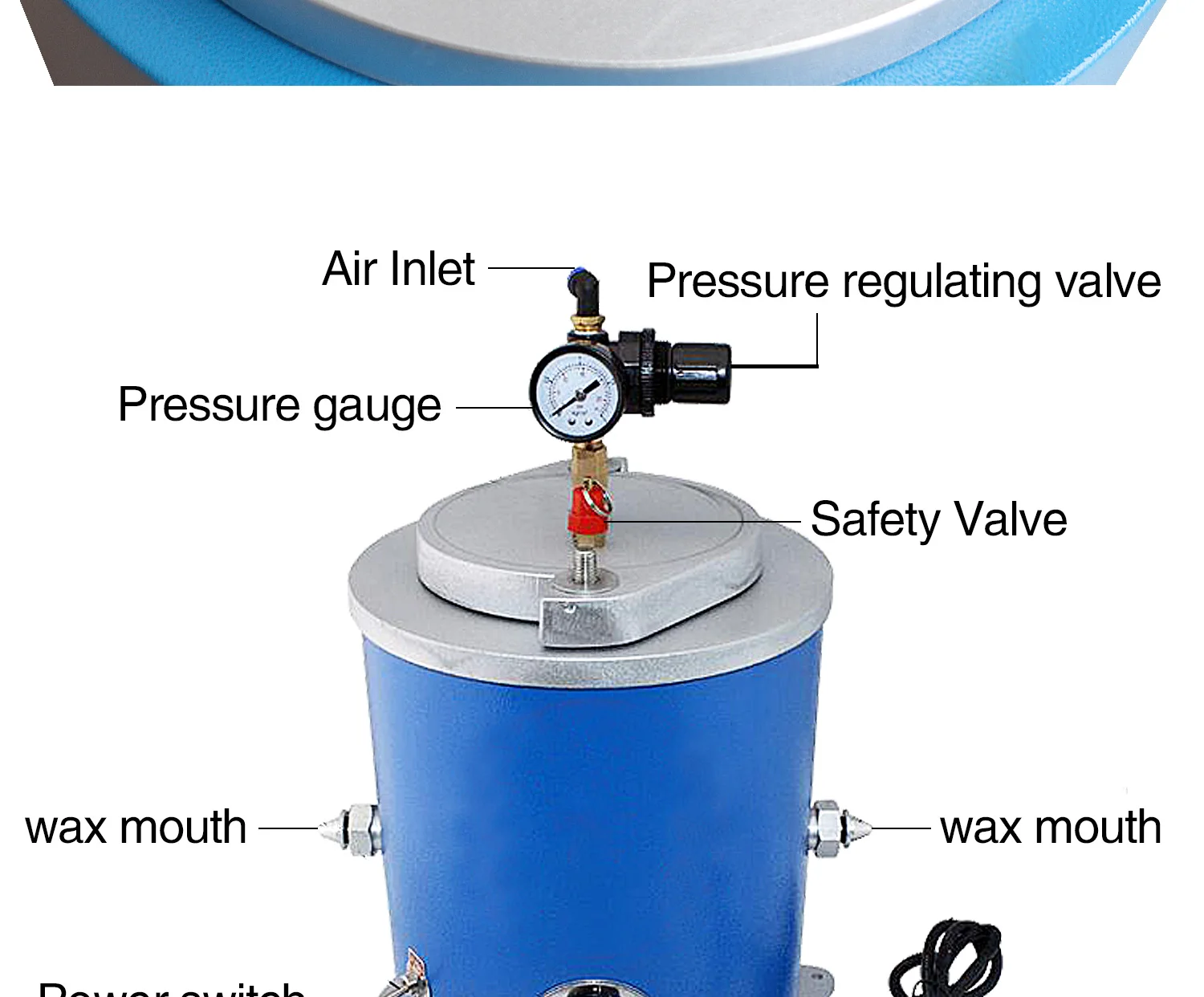 Vacuum Wax Injector Machine for Jewelry Mold Casting, 110V/220V Wax Injection Tool with Nozzle for Jewelry Making Workshop