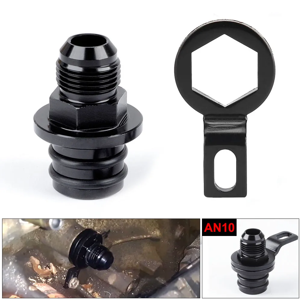 AN10 Aluminiowy obrotowy adapter końcówki węża do Honda Acura D Series D15 D16 Złączki Blok Adapter wtyczki Złączki odpowietrzające