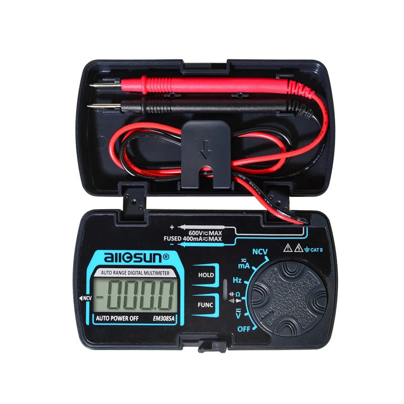 all-sun EM3085A Mini Auto Range Digital Multimeter AC DC Ammeter Voltmeter Ohm NCV Capacity Frequency Portable Pocket Meter