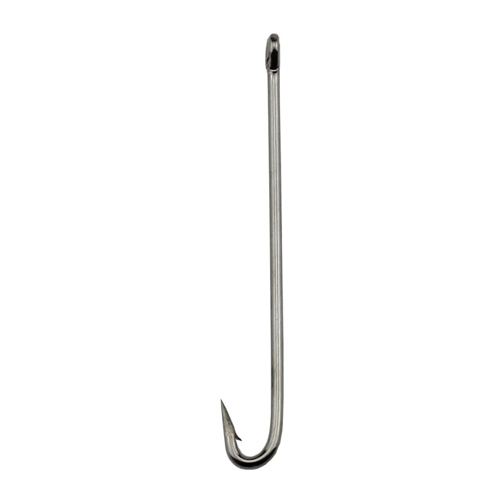 30pcs/lot fishing hooks Long Straight Shank Barbed hook High Carbon Steel Hooks Monopterus albus Eel and Turtle Hook