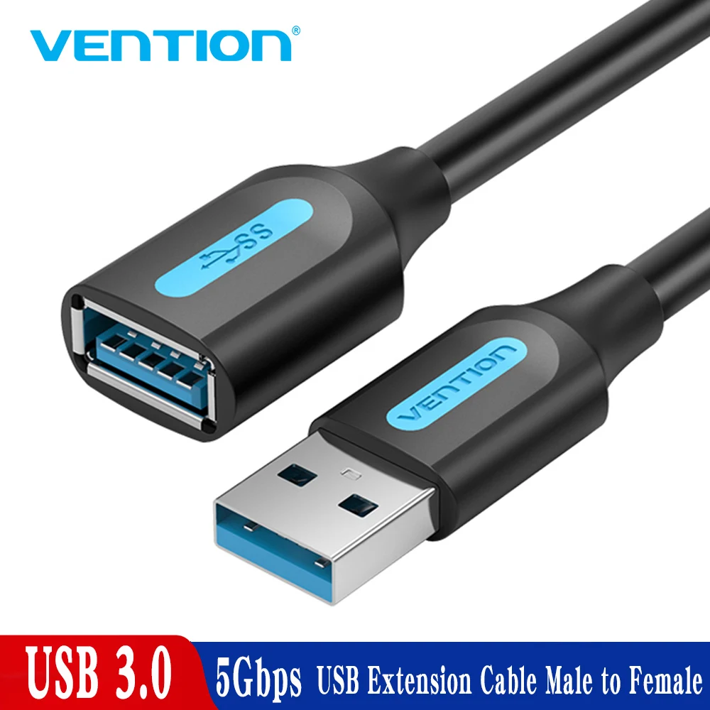 Vention USB Extension Cable 3.0 Male to Female USB Cable Extender Data Cord for Laptop PC Smart TV PS4 Xbox One SSD USB to USB