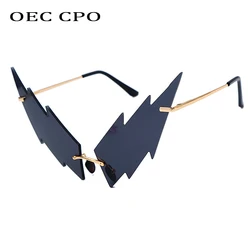 OEC CPO Cat eye Fashion Sunglasses Women Oversize Colorful Mirror Sun Glasses Men Trend Eyewear UV400Oculos De Sol Feminino O561