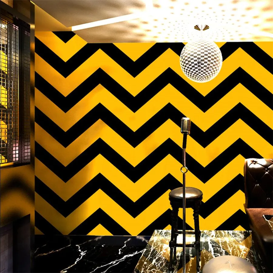 KTV themed private room wallpaper for karaoke bars three-dimensional corridor sparkling decoration background wallWavy stripes
