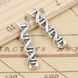 20pcs Charms Deoxyribonucleic Acid DNA 28x7x4mm Tibetan Silver Color Pendants Antique Jewelry Making DIY Handmade Craft