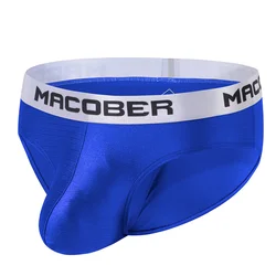 Pacote de cuecas macio respirável masculino, calcinha masculina, roupa íntima sexy, shorts confortáveis, cueca sólida, 1 pc