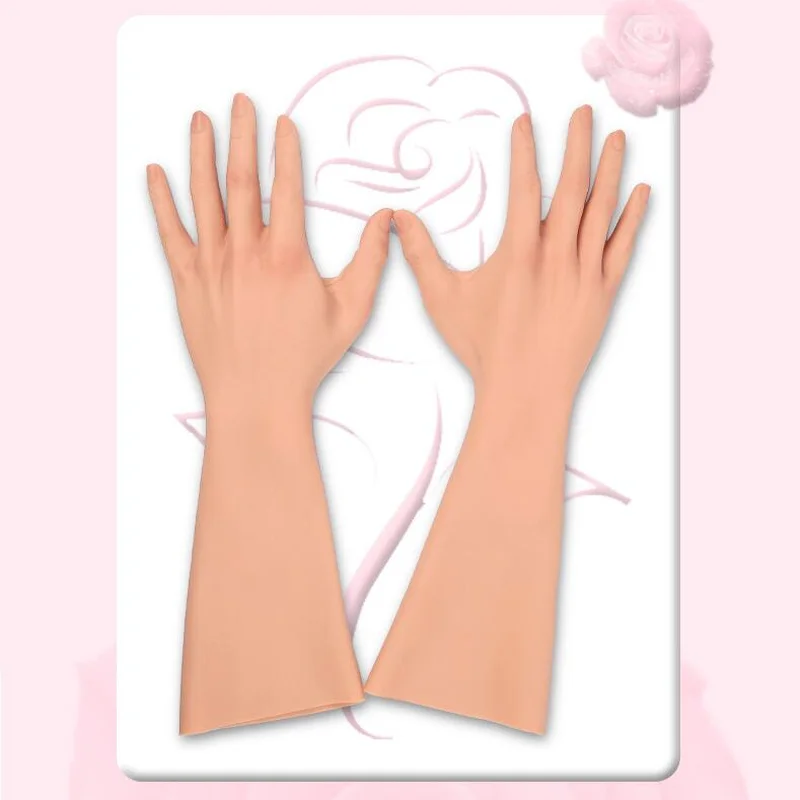 

40CM Long Lifelike Soft Silicone Gloves Suitable for Cross-dressers or Transgender Cross-dressing Queen Ladyboys