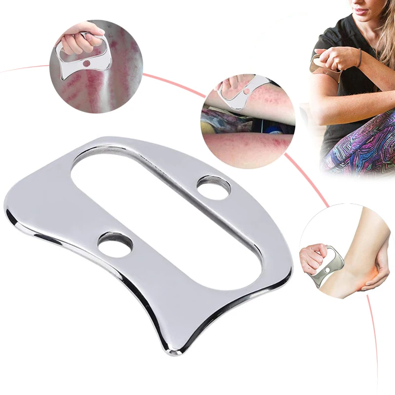 Handed Stainless Steel Scraping Board Body Scrapper Plate For Release Pain Relief Guasha Tool Physiotherapy Body Massage Tools