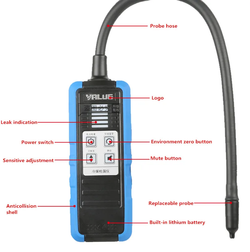 VML-1 Refrigerant detector Electronic halogen leak detector R410 R22 R32 Refrigeration snow detection Y