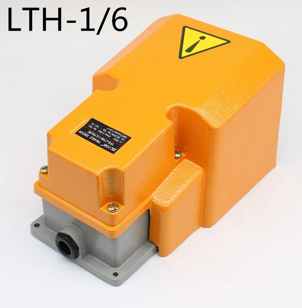 LTH-1/6 Foot Switch Aluminum Shell Machine Tool Parts Silver Point Electrical Power Industrial Reset pedal switch