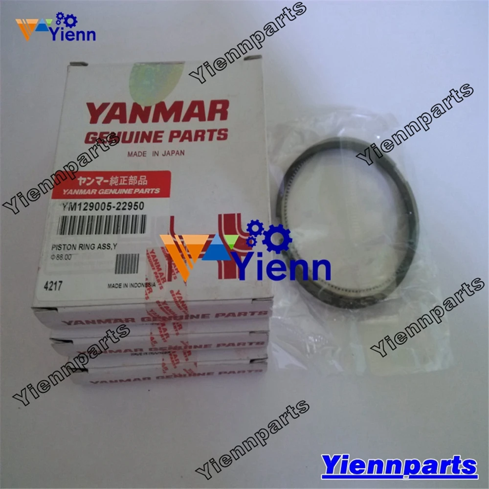 

3TNE88 3TNC88 Piston Ring 129508-22950 129005-22500 For Yanmar NEW HOLLAND E35B Excavator Diesel Engine Parts