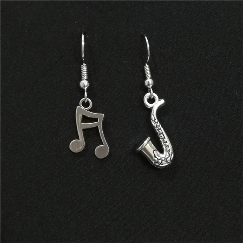 8 Pcs Handmade Earrings Micro Earrings Music Notes Earrings Guitar Earrings Punk Earrings Gift for Music Lovers