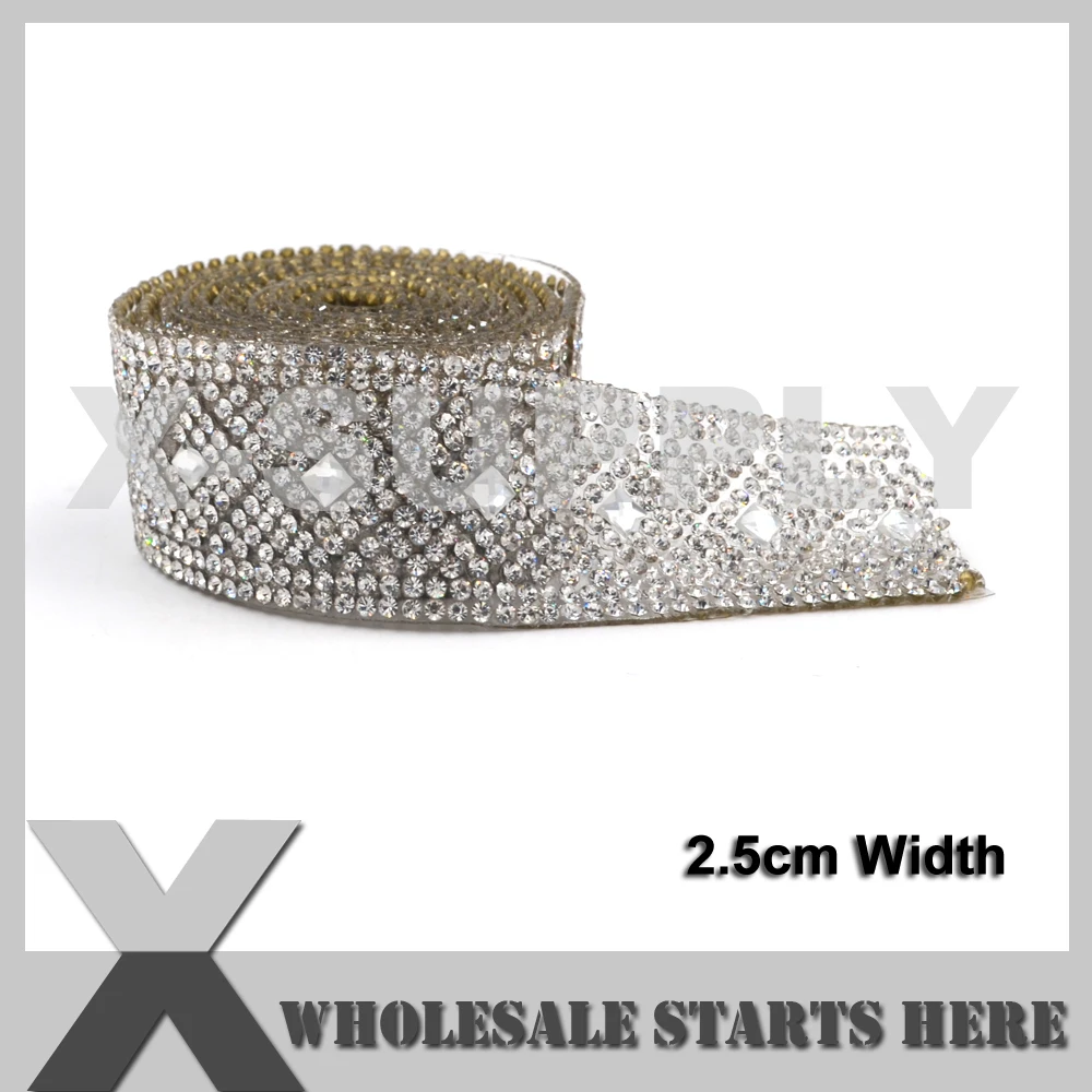 Iron On Crystal Rhinestone Bandings,Used For Cake Wine Standing,Headband,Pet Collar,Clothes Edge and Shoes