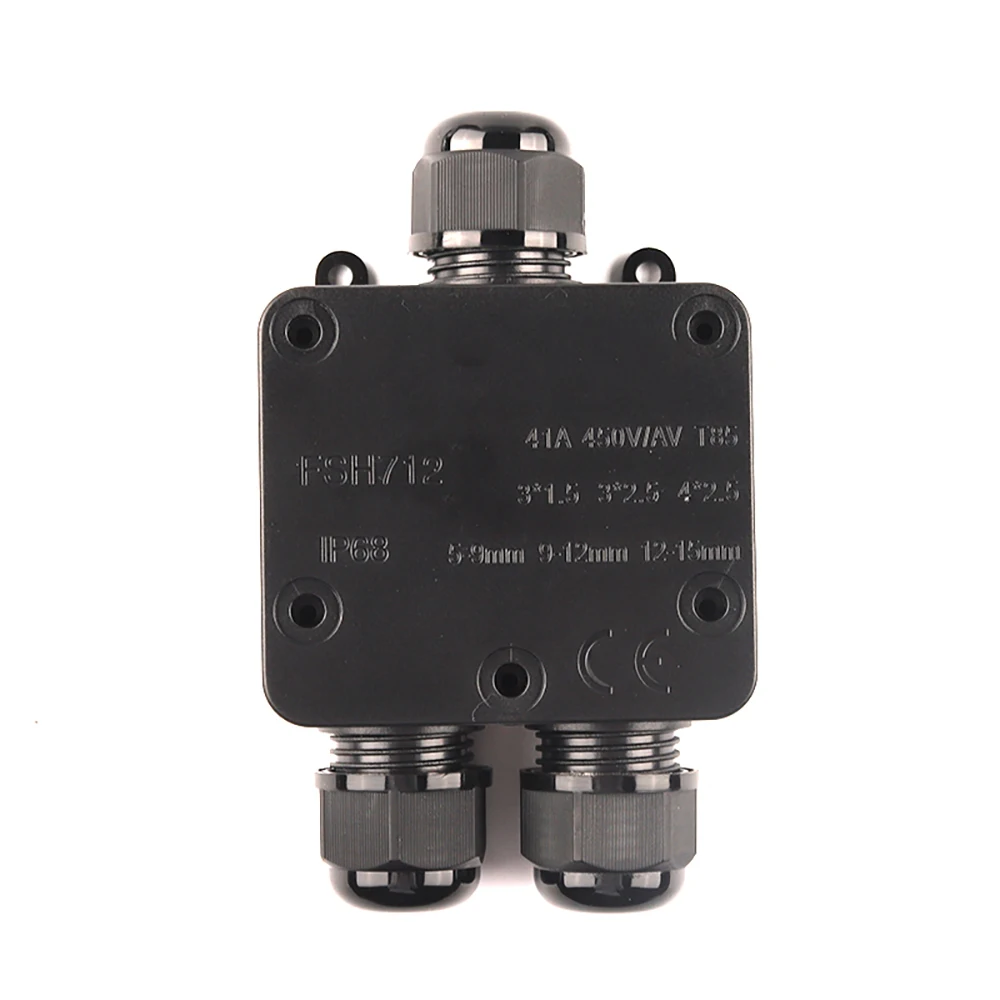 2/3 Way Electrical Outdoor Waterproof Cable wire connector IP68 41A/450V Junction Box With terminal for Light Wiring Accessories