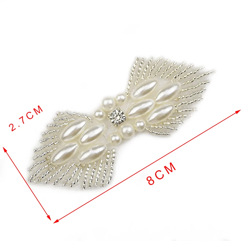 

Keering Pearl Beaded Crystal Rhinestone Applique, Bridal Accessories, WRA-906, Hot Sale