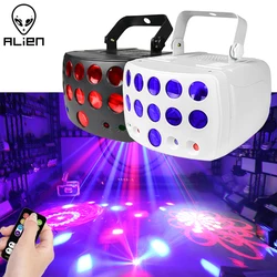 ALIEN RGBW Светодиодный луч 96 узоров RGB Лазерный проектор Дискотека DJ Spot Эффект освещения для сцены Вечеринка Танцевальный клуб Свадебная лампа-бабочка