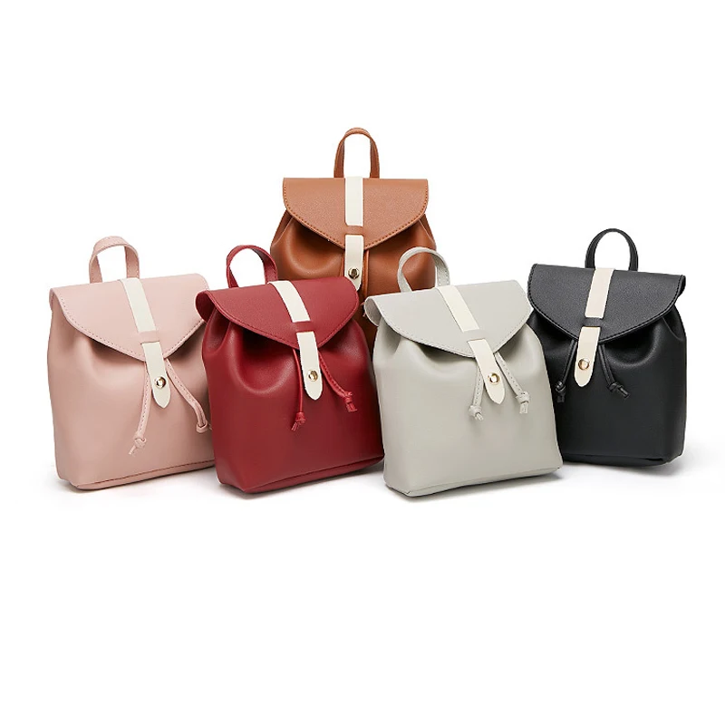 Ladies Contrast Color Mini Bags Fashion Wild Women's Mobile Phone Backpack Female Bags Women Mochila Feminina