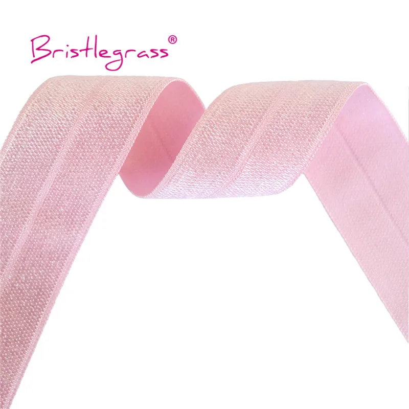 BRISTLEGRASS Großhandel 50 Yard 1 Zoll 25mm Glänzendes FOE Faltbares Elastisches Spandex-Satinband für Stirnbänder, Haarbänder, Kleider und DIY-Näharbeiten – Detail 13