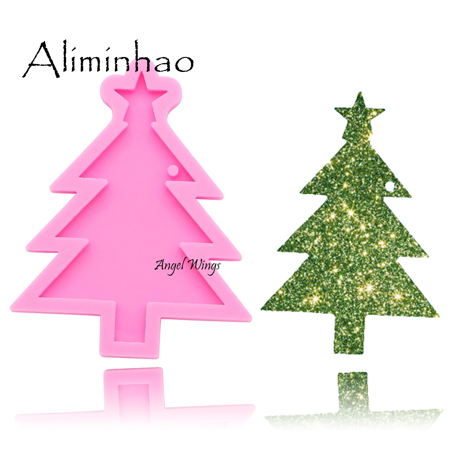 DY0108 Shiny Christmas Light/Tree/Ornament /sock keychains mold Silicone mold Resin DIY epoxy and resin craft molds