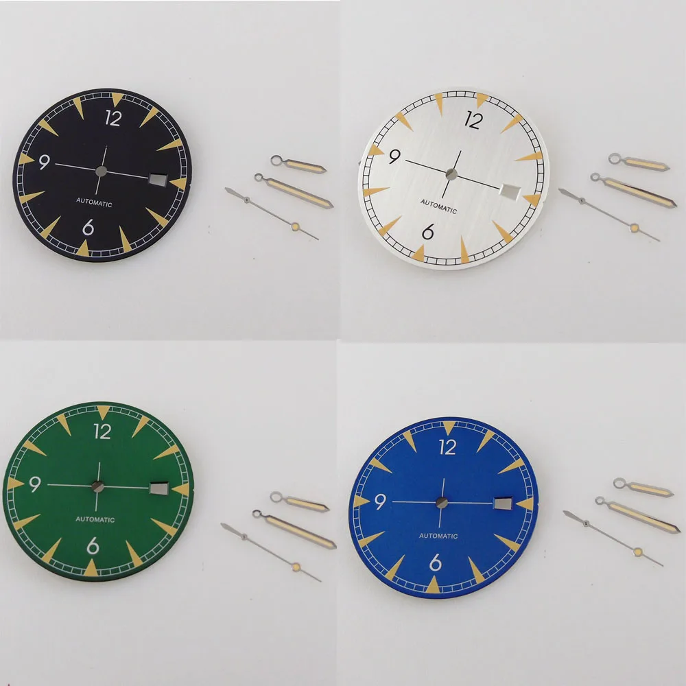 

For NH35A NH36A Movement Bliger 33.5mm Watch Dial Hands Replacement Luminous Marks