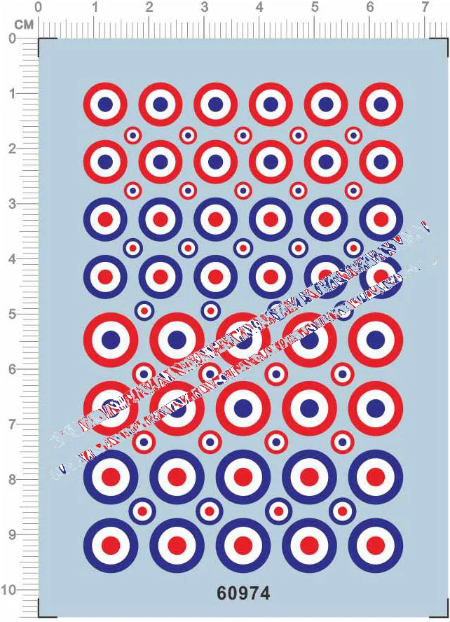 Universal English franch Royal airforce roundel Model Kit Water Decal