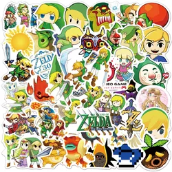 50PCS Anime The Legend of Zelda Stickers DIY Travel Luggage Guitar Fridge Laptop Waterproof Cartoon Sticker Decal