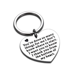 Thank You Gift Keychain Office Appreciation Gifts for Coworker Boss Family Gift for Mom Dad Friendship for Best Friend