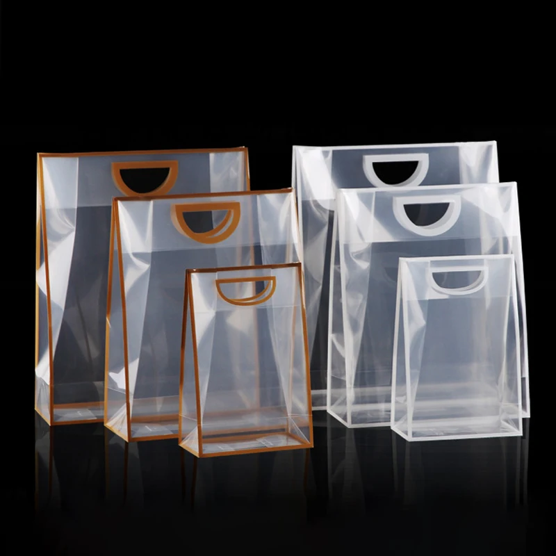 10pcs pvc transparent Gift packaging bag Baby Shower Birthday Party Candy Bag Portable Packaging Bag Product packaging customize