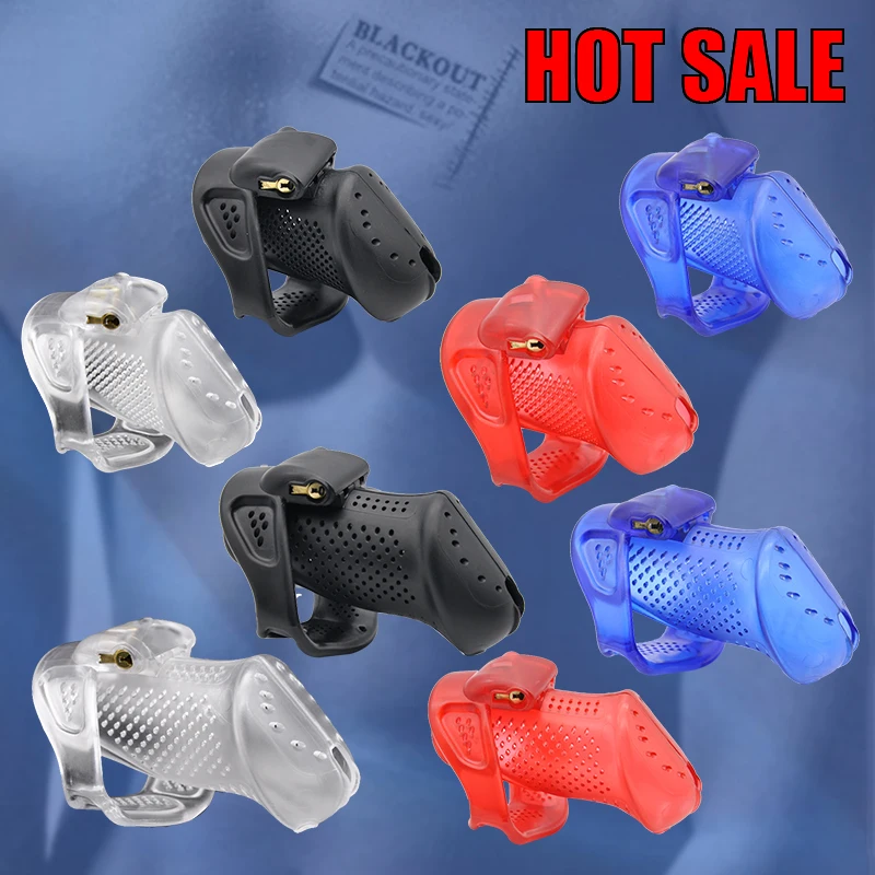 BLACKOUT Male New Design Chastity Device Plastic Lightweight Breathable Cock Cage Adult Belt Sex Toys With Code Lock