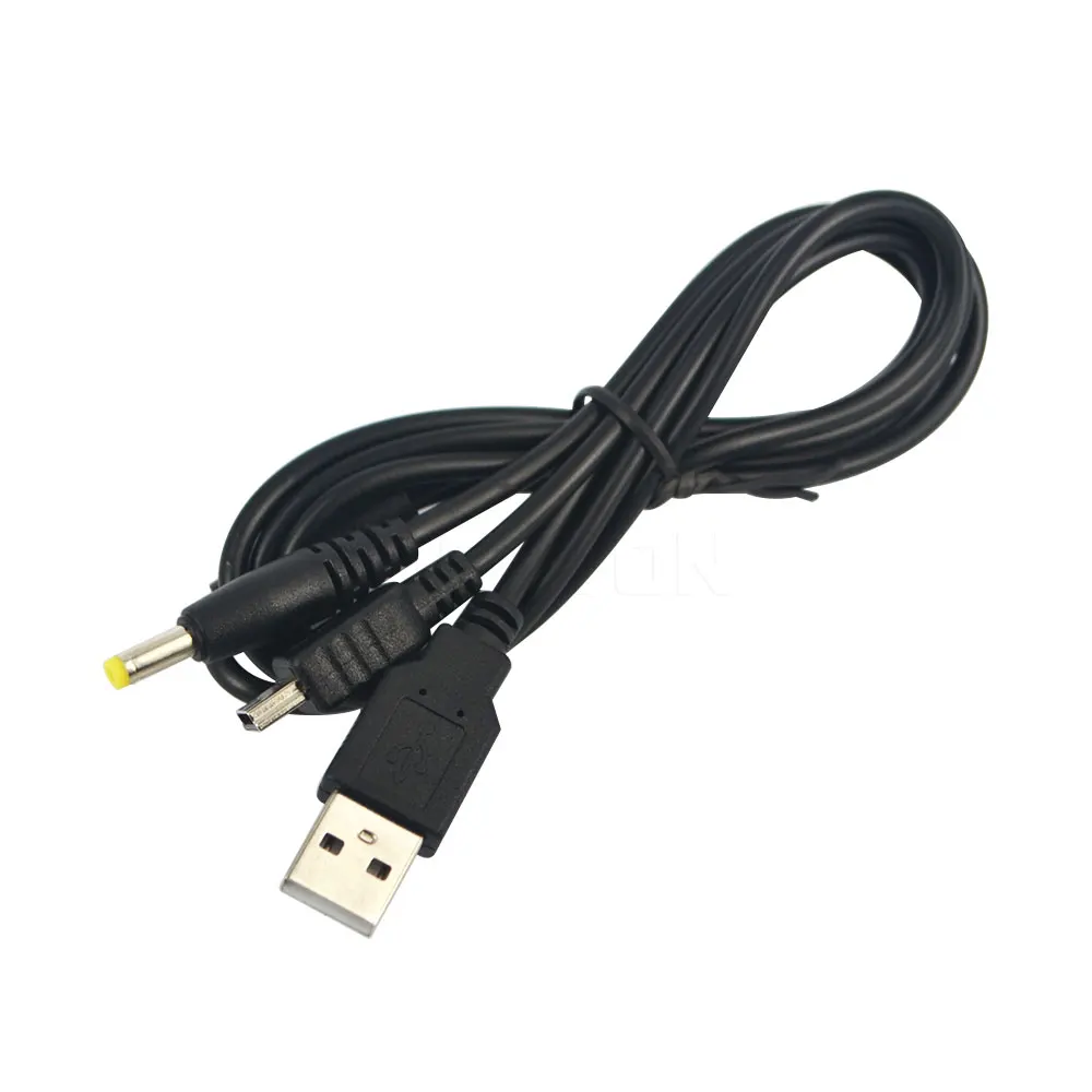 New 2 in 1 USB Data Cable + Charger Cable Cord For PSP 2000 3000 Gaming Accssories