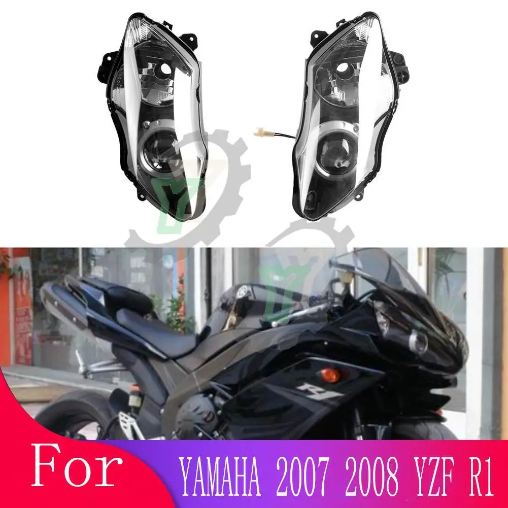 

Cafe Racer Motorcycle Accessories Front Headlight Headlamp Head Light Lighting Lamp For YAMAHA 2007 2008 YZF R1/YZFR1/YZF-R1