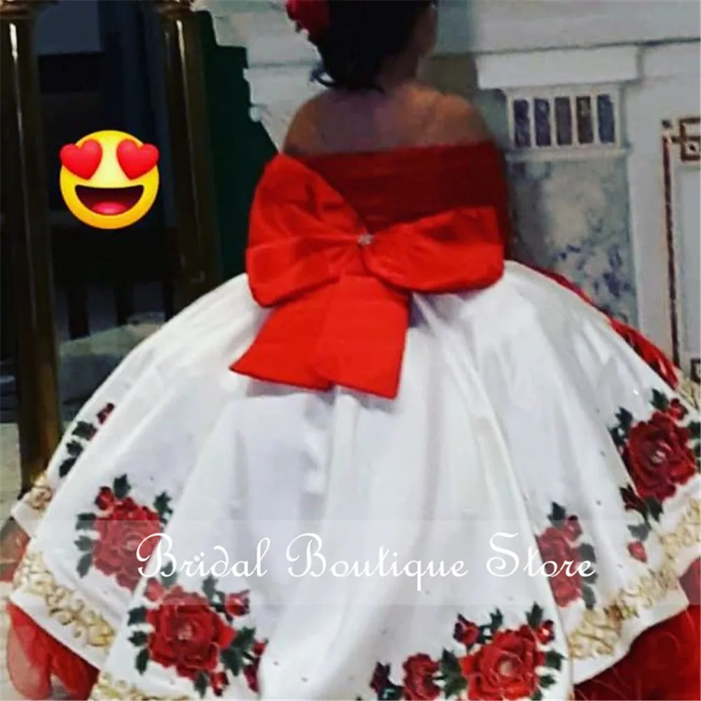 Vestido de baile bordado con cuentas para niños, vestido de princesa para desfile de belleza, vestido de cumpleaños para niña de flores hinchadas, fotografía de estilo mexicano