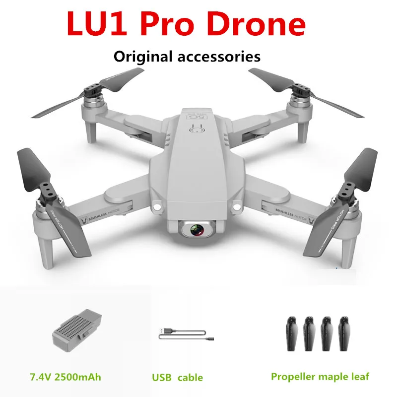 

LU1 Pro Drone Original Accessories 7.4V 2500mAh Battery Propeller Blade USB Charging Line For LU1 Pro RC Dron