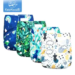 EezKoala New patten OS Fast Dry Sude Cloth Pocket Diapers Hook-loop Baby Nappy Washable &Adjustable Cloth Diapers Baby Nappy