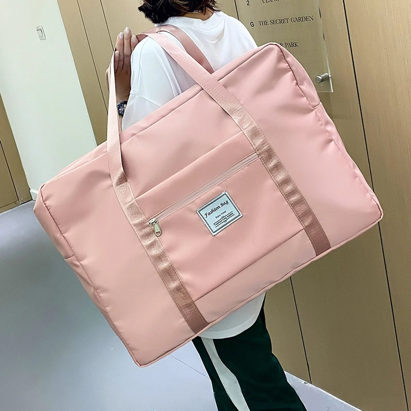 Fashion Waterproof Travel Bags Men/Women Handbag Nylon Cloth Canvas Shoulder Bag Travel Tote Luggage Bag Weekend Overnight Bag