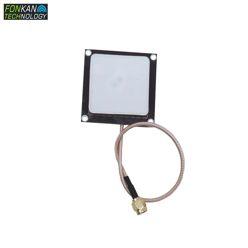 FONKAN UHF RFID Small Size 40*40mm 3dBi ceramic antenna with SMA male connector for reader