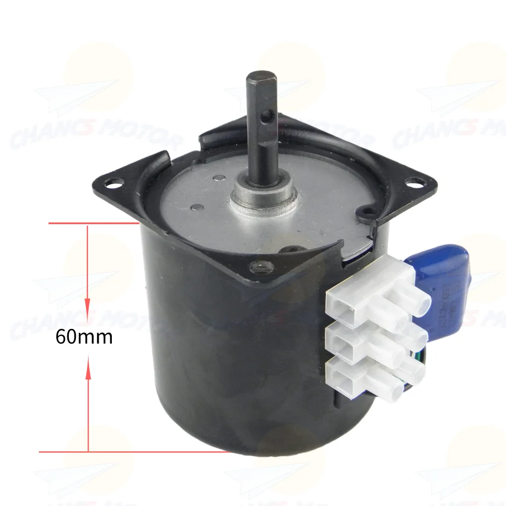 Motor de engranaje sincrónico 60ktyz 110V/220V CW/CCW con soporte fijo para barbacoa para maquinaria de alimentos, Mini Motor eléctrico de caja de cambios