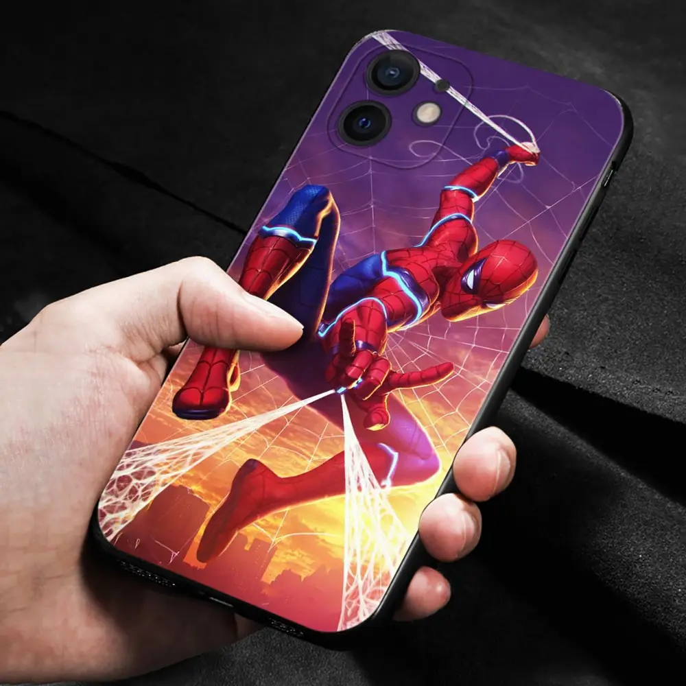 Marvel Spiderman Heros Logo Silicone Case For Apple iPhone 14 13 12 11 Pro Max XS Max XR X 7 8 Plus 13 12 Mini 6S Shell