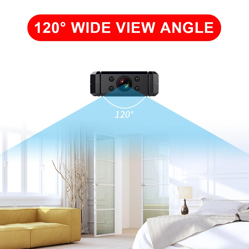 Topodome Mini WiFi 2MP1080P P2P HD SD Card Night Version CMOS Micro Voice Recorder Wireless Video Surveillance CCTV IP Camera
