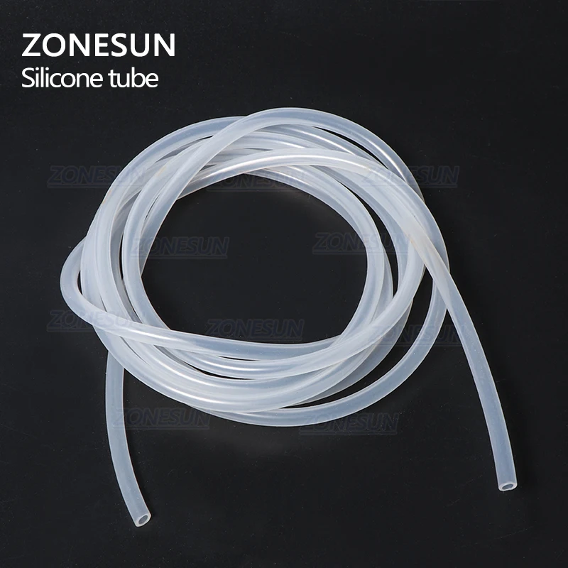 ZONESUN PJ-GZ3 Chiều Dài 2M Bên Trong Đường Kính 3Mm Ống Hút Silicone Ống Cao Su Cho Máy Làm Đầy