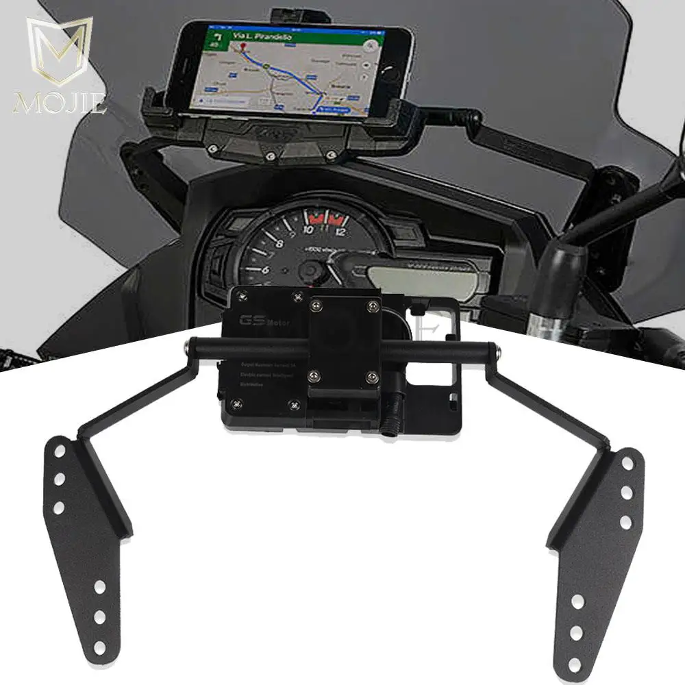 For Suzuki V-Strom DL 650/650XT 2020 DL1000 VStrom 2017 2018 2019 GPS Navigator USB Charger Moto Phone Navigation Bracket Holder