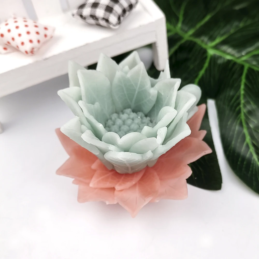 PRZY Mould Silicone Flowers Cup Daisy Rose Peony Soap Molds Fondant Soap Molds Handmade Mold Clay Resin Candle Mould