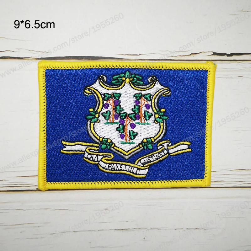 Full Embroidery Patches Badge USA the United States of America Flag Alabama Alaska Arizona Florida Hawaii  Idaho Iowa Maryland