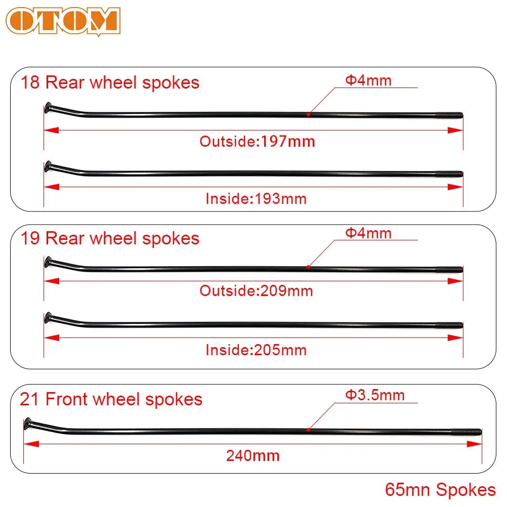 OTOM Motorcycle Spoke Kit 21\