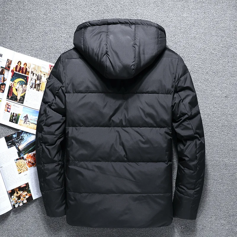 2020 New Men's Down Jacket Short Winter Jacket for Men Thick Korean Coat with Hat Male Jackets Doudoune Homme KJ792