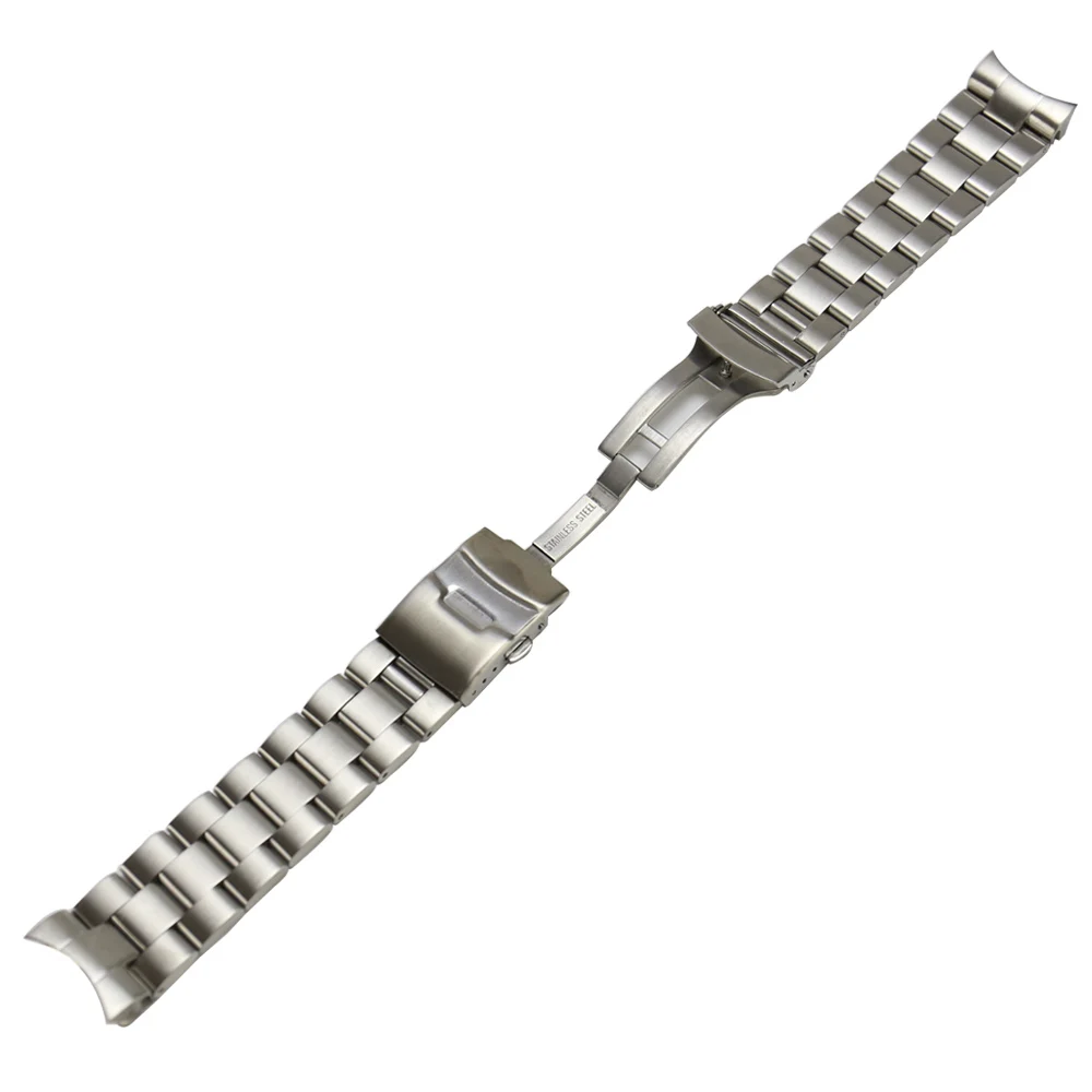 316L Stainless steel 22mm Solid Curved End Watch Strap Band Bracelet fit for SKX007 009 Watch