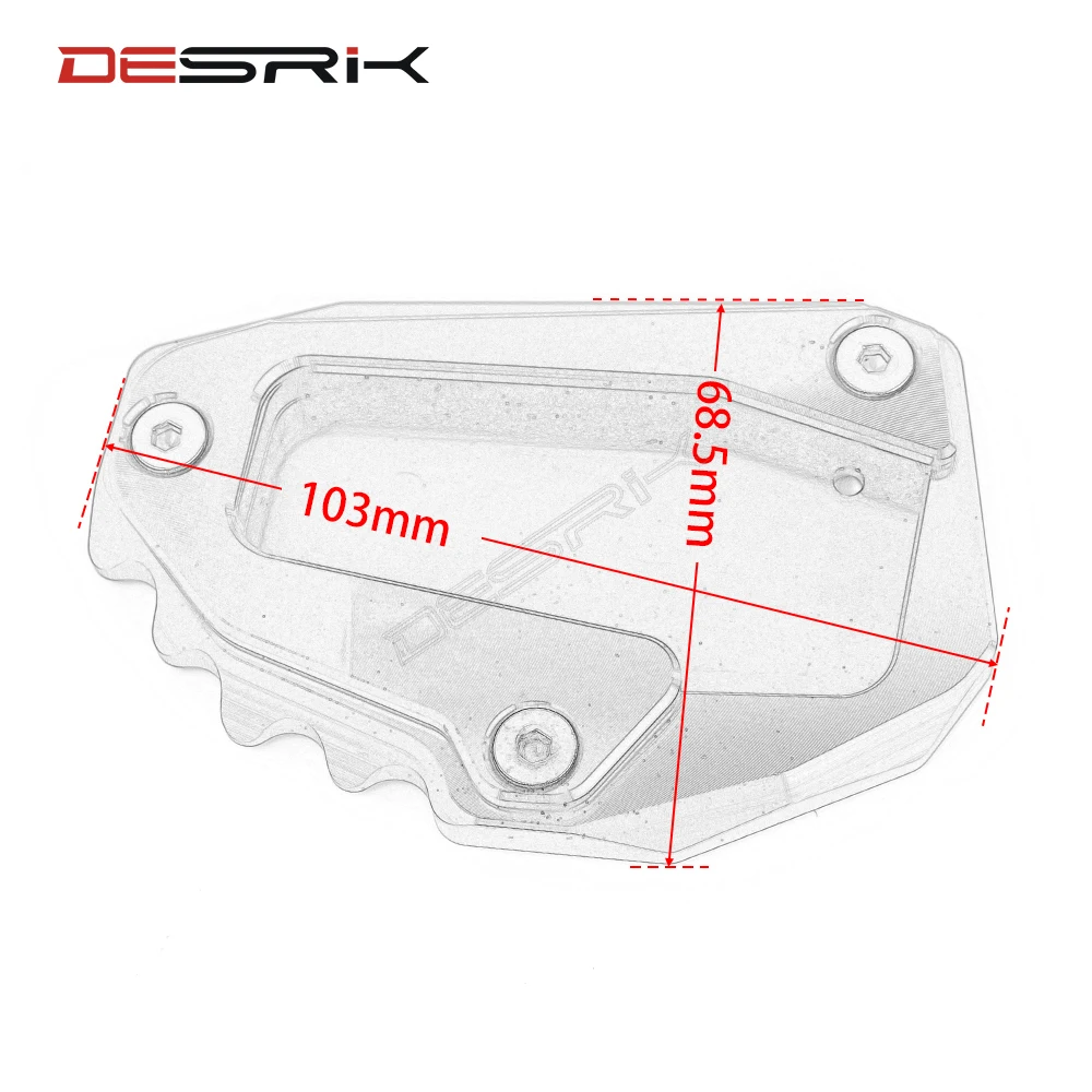 Motorcycle CNC Kickstand Extension Plate Side Stand For DUCATI Hypermotard 950 821 939 Side Stand Enlarge Plate