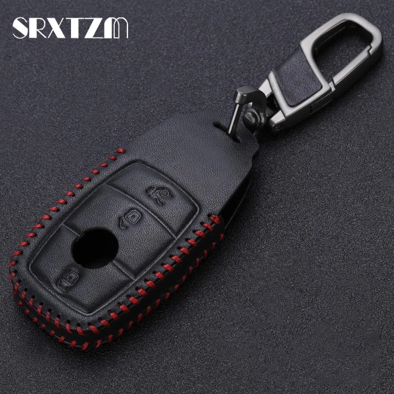 Leather Car Key Cover Case For Mercedes Benz W213 A C E S GLS Class E43 E300 E400 E200 E220 Maybach S320L S450 S350 E300L E260