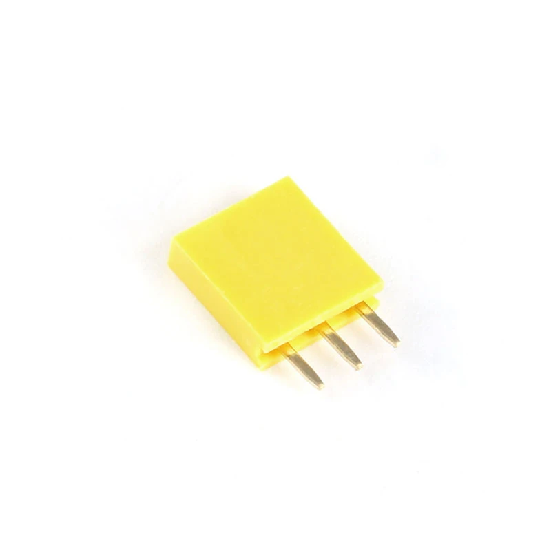 20pcs Row mother Single row mother seat Pin header socket 1*2P/3/4/5/6/8-40P 2.54mm yellow copper
