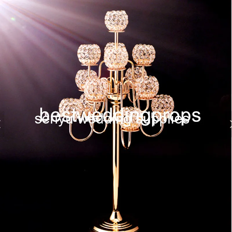 

High quality 11 arms antique crystal candelabra wedding centerpieces senyu0983