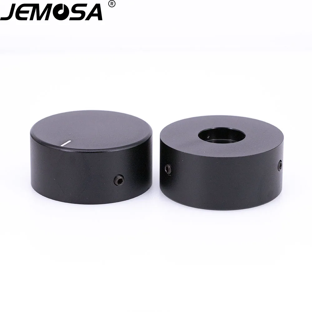 48*22mm botão do potenciômetro de volume usinado sólido de alumínio completo para alta fidelidade áudio guitarra amp pedal efeito dac rádio 6mm 1pc
